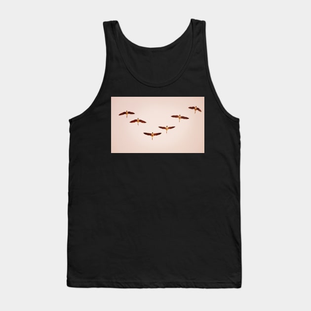 Geese Flying In 'V' Formation Tank Top by LaurieMinor